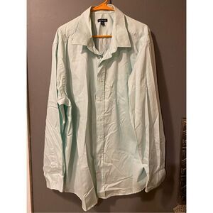George Mint Button Up Long Sleeve Collard Dress Shirt Size 3XL